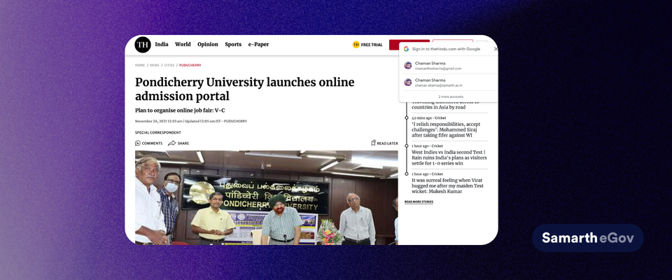 Pondicherry University launches online admission portal: The Hindu, November 26, 2021