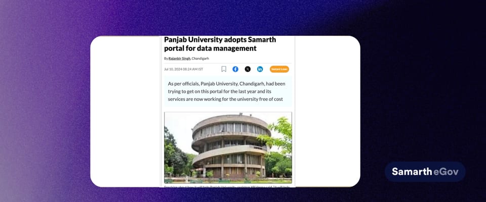 Panjab University adopts  Samarth portal for data management